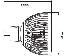 5W GU5.3 MR16 LED Spotlight Bulb AC / DC 12V, 2700-7000K, Indoor Led Spotlights